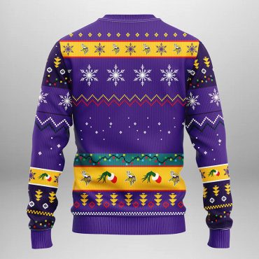Minnesota Vikings Grinch Hand Ugly Christmas Sweater
