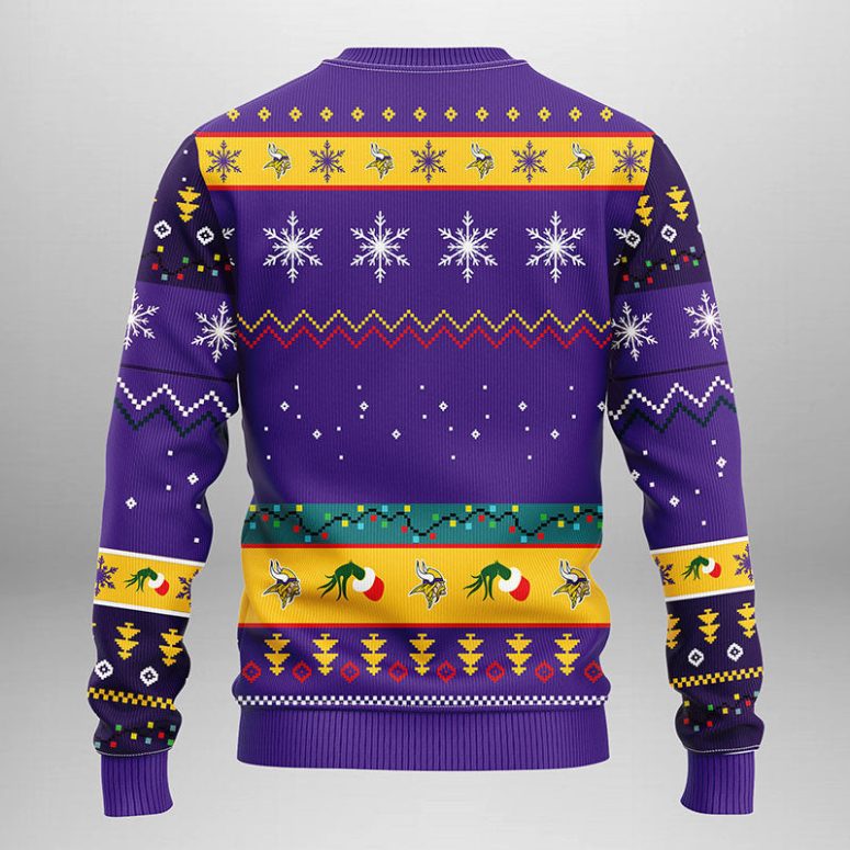 Minnesota Vikings Grinch Hand Ugly Christmas Sweater