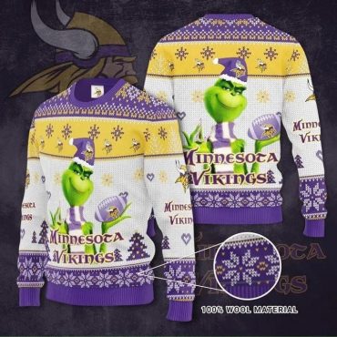 Minnesota Vikings Grinch Holiday Cheer Ugly Christmas Sweater