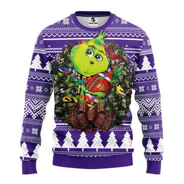 Minnesota Vikings Grinch Hug Ugly Christmas Sweater