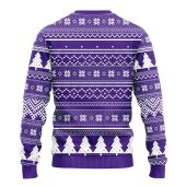Minnesota Vikings Grinch Hug Ugly Christmas Sweater Back - TeeUgly