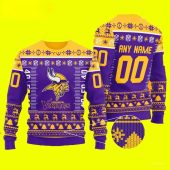 Minnesota Vikings NFL Yard Line Ugly Christmas Sweater