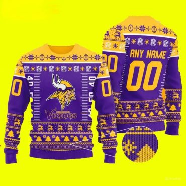 Minnesota Vikings NFL Yard Line Ugly Christmas Sweater