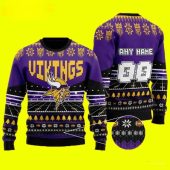 Minnesota Vikings Personalized Playoff Ugly Christmas Sweater