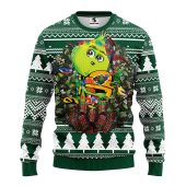 Minnesota Wild Grinch Hug Ugly Christmas Sweater - TeeUgly