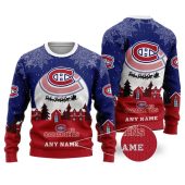 Montreal Canadiens Personalized Name Ugly Christmas Sweater