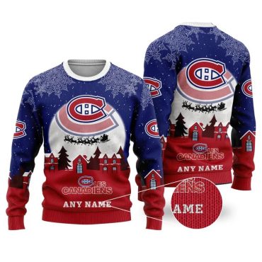 Montreal Canadiens Personalized Name Ugly Christmas Sweater