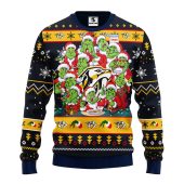 Nashville Predators 12 Grinch Xmas Day Ugly Christmas Sweater - TeeUgly
