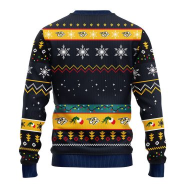 Nashville Predators 12 Grinch Xmas Day Ugly Christmas Sweater