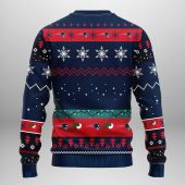 New England Patriots Grinch Hand Ugly Christmas Sweater Back - TeeUgly