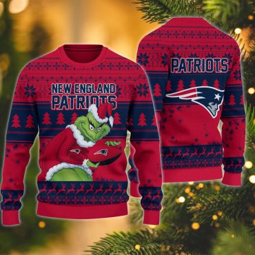 New England Patriots Grinch Stolen Ugly Christmas Sweater