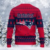 New England Patriots Grinch Stolen Ugly Christmas Sweater Back - TeeUgly