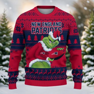 New England Patriots Grinch Stolen Ugly Christmas Sweater