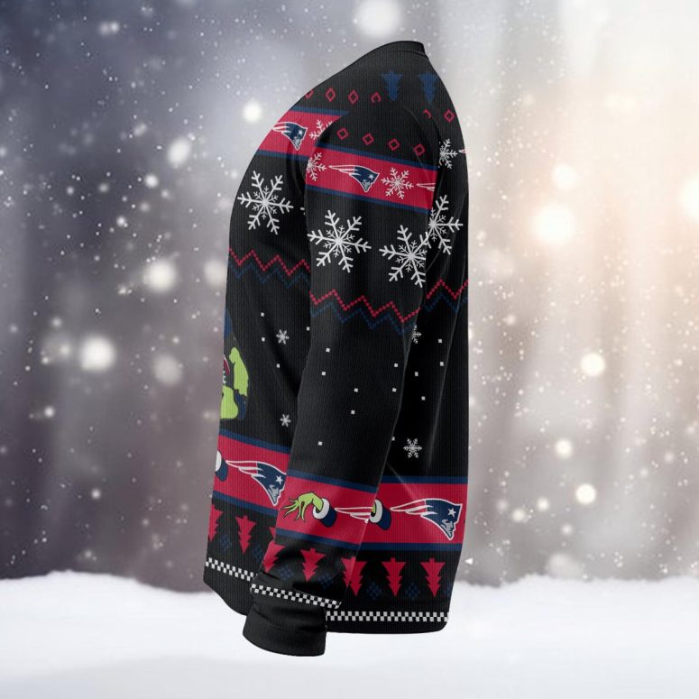 New England Patriots Grinch Touchdown Ugly Christmas Sweater