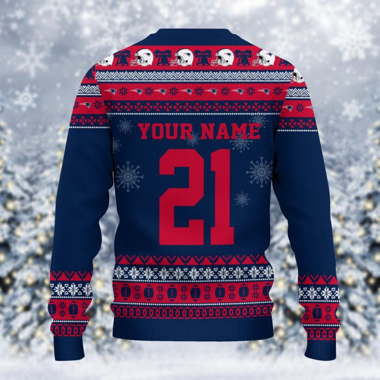 New England Patriots Mickey Mouse Santa Ugly Christmas Sweater