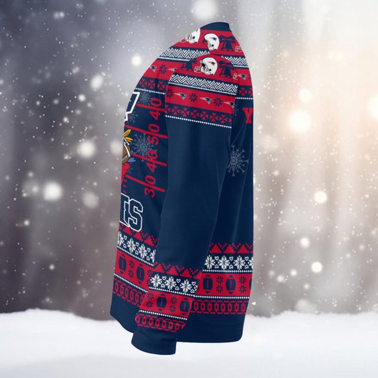 New England Patriots Mickey Mouse Santa Ugly Christmas Sweater
