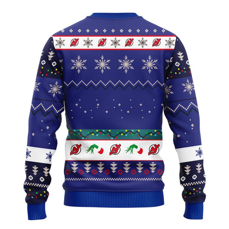 New Jersey Devils Grinch Hand Ugly Christmas Sweater