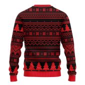 New Jersey Devils Grinch Hug Ugly Christmas Sweater Back - TeeUgly