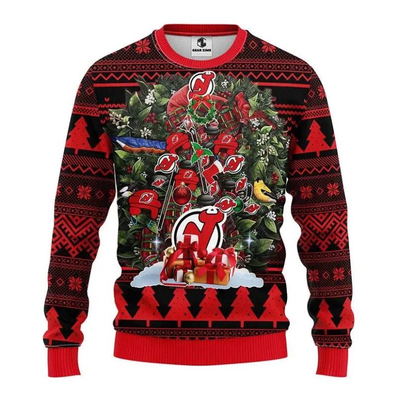 New Jersey Devils Tree Ugly Christmas Sweater