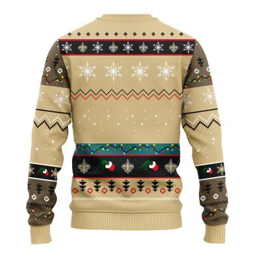 New Orleans Saints 12 Grinch Xmas Day Ugly Christmas Sweater