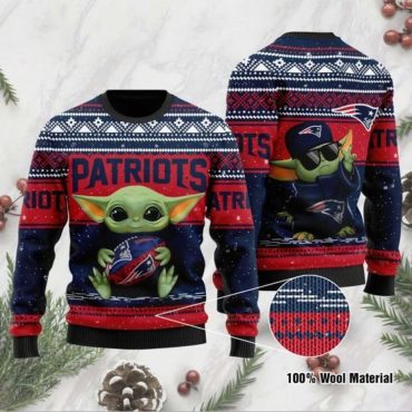 New Orleans Saints Baby Yoda Holiday Cheer Ugly Christmas Sweater