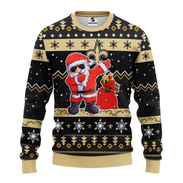 New Orleans Saints Dabbing Santa Claus Ugly Christmas Sweater