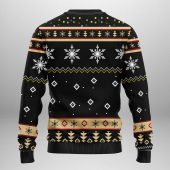New Orleans Saints Funny Grinch Ugly Christmas Sweater Back - TeeUgly