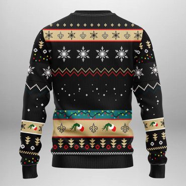 New Orleans Saints Grinch Hand Ugly Christmas Sweater