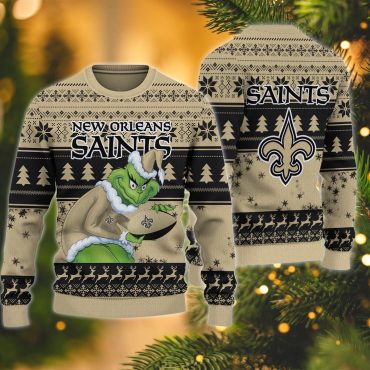 New Orleans Saints Grinch Stolen Ugly Christmas Sweater