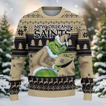 New Orleans Saints Grinch Stolen Ugly Christmas Sweater