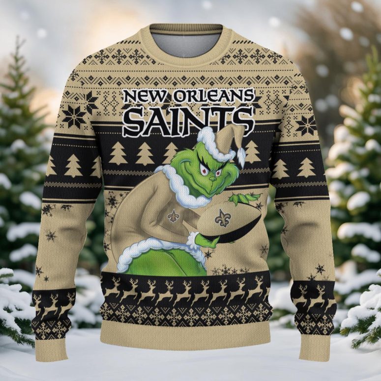 New Orleans Saints Grinch Stolen Ugly Christmas Sweater