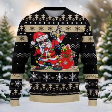 New Orleans Saints Santa Claus Ugly Christmas Sweater