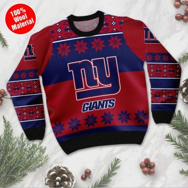 New York Giants Classic Snowflake Pattern Ugly Christmas Sweater