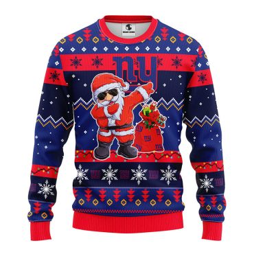 New York Giants Dabbing Santa Claus Ugly Christmas Sweater