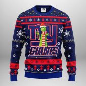New York Giants Funny Grinch Ugly Christmas Sweater