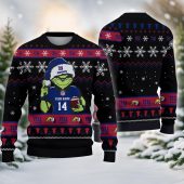 New York Giants Grinch Christmas Cheer Ugly Christmas Sweater - TeeUgly