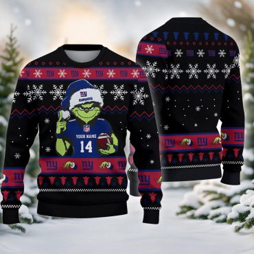 New York Giants Grinch Christmas Cheer Ugly Christmas Sweater