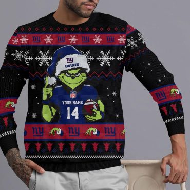 New York Giants Grinch Christmas Cheer Ugly Christmas Sweater