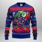 New York Giants Grinch Hand Ugly Christmas Sweater - TeeUgly