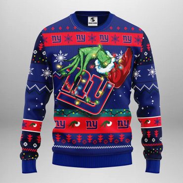 New York Giants Grinch Hand Ugly Christmas Sweater