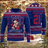 New York Giants Mickey Mouse Santa Ugly Christmas Sweater