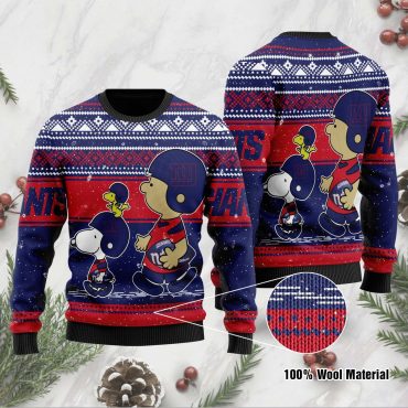 New York Giants Peanuts Holiday Ugly Christmas Sweater