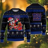 New York Giants Santa Claus Ugly Christmas Sweater - TeeUgly