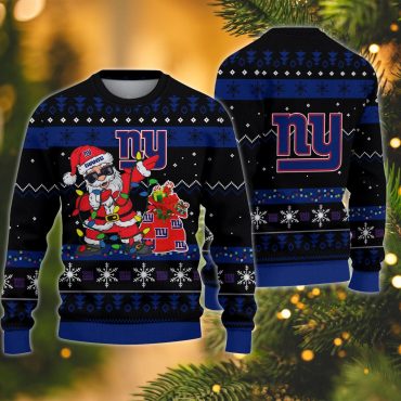 New York Giants Santa Claus Ugly Christmas Sweater