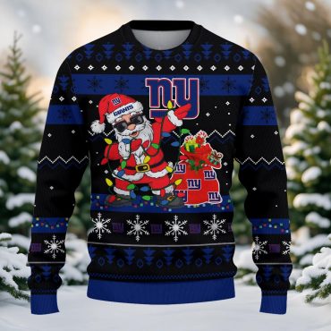 New York Giants Santa Claus Ugly Christmas Sweater