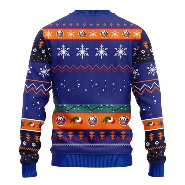 New York Islanders 12 Grinch Xmas Day Ugly Christmas Sweater