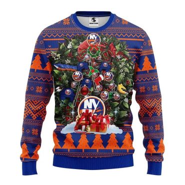 New York Islanders  Big Tree Christmas Ugly Sweater