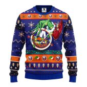 New York Islanders Grinch Ugly Christmas Sweater - TeeUgly