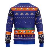 New York Islanders Grinch Ugly Christmas Sweater Back - TeeUgly