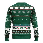 New York Jets 12 Grinch Xmas Day Ugly Christmas Sweater Back - TeeUgly